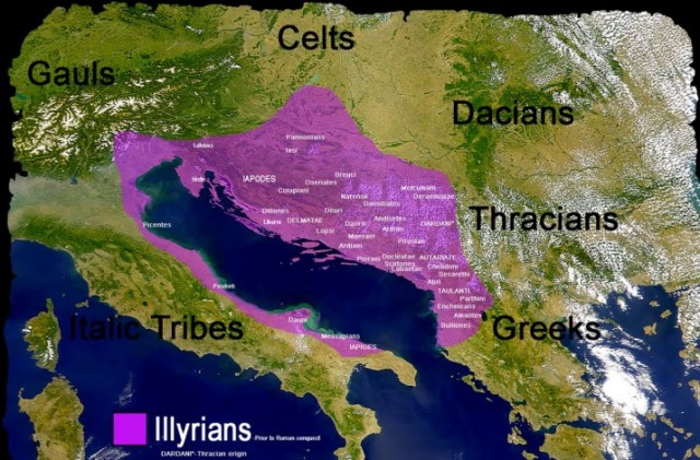 Illryians-ilirija mapa karta